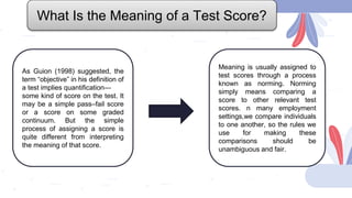 Score Definition Basic Math INDIVIDUAL DIFFERENCES AND ASSESSMENT | PPTX