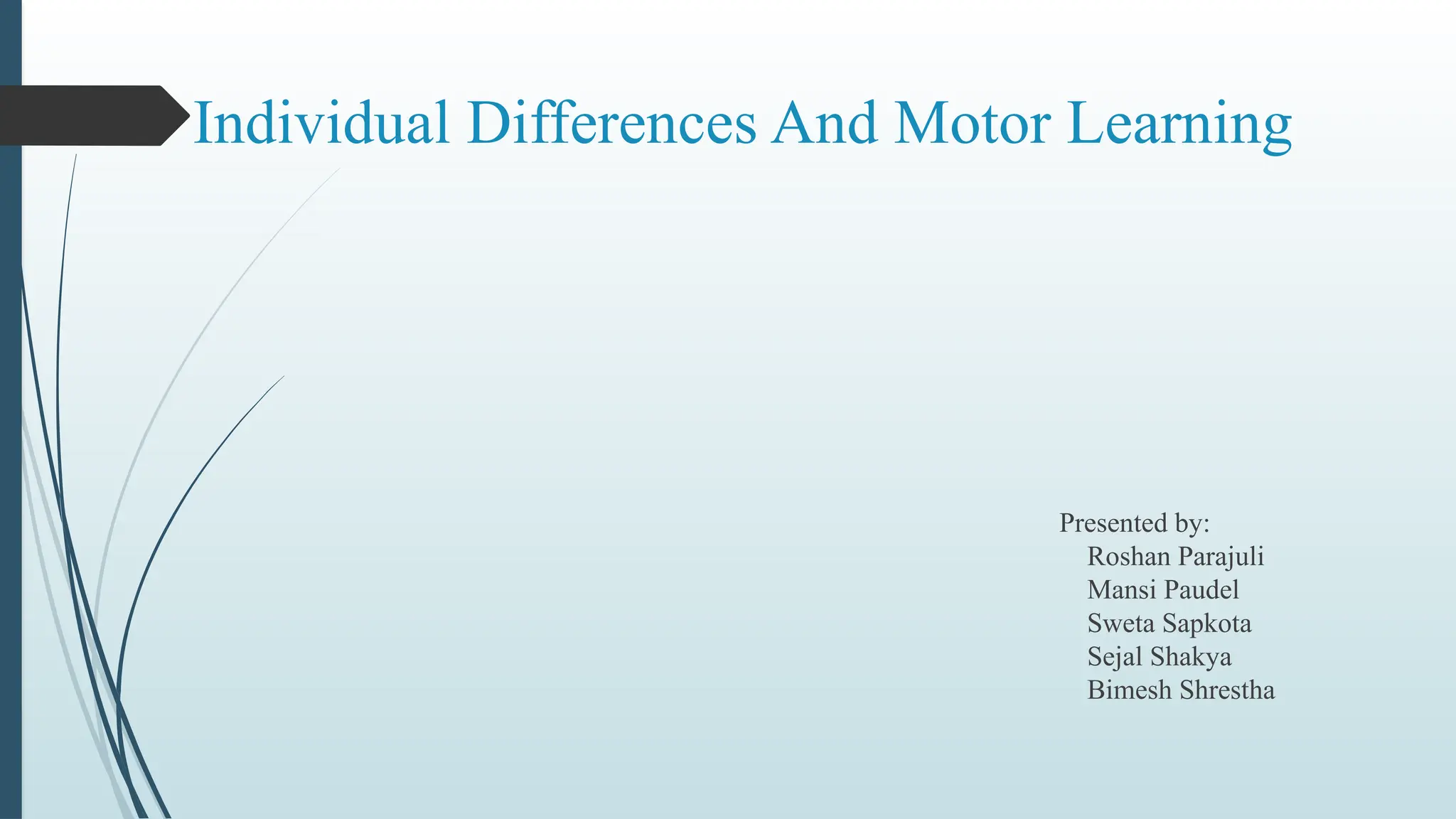 individual differences final and motor control | PPTX