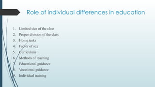 individual differences final and motor control | PPTX