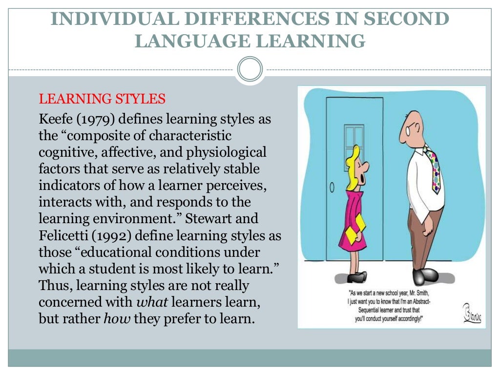 Individual Differences In Second Language Learning Individual differences in second language learning