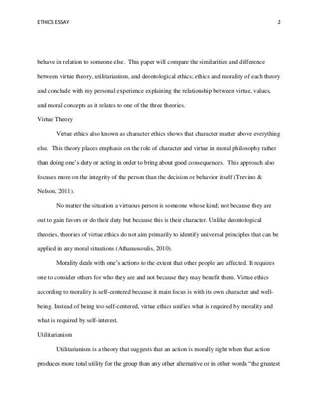 Ethical issues essay