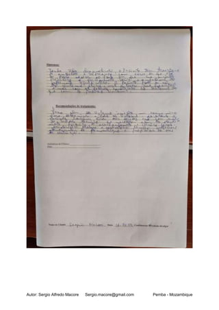 Autor: Sergio Alfredo Macore Sergio.macore@gmail.com Pemba - Mozambique
 