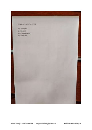 Autor: Sergio Alfredo Macore Sergio.macore@gmail.com Pemba - Mozambique
 
