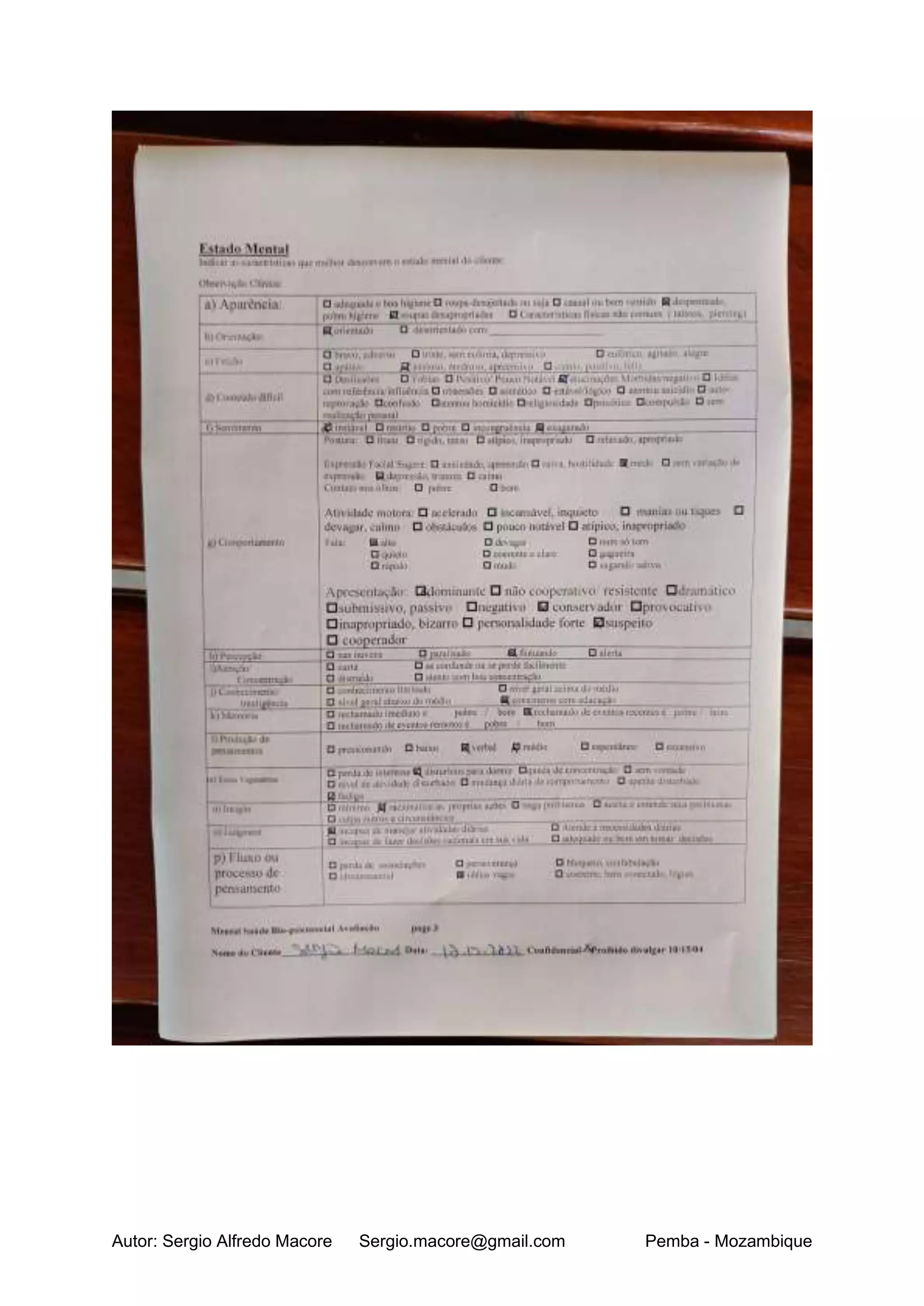 Autor: Sergio Alfredo Macore Sergio.macore@gmail.com Pemba - Mozambique
 