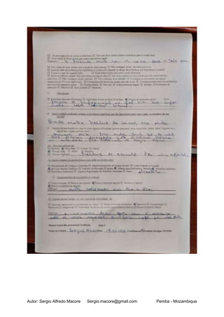 Autor: Sergio Alfredo Macore Sergio.macore@gmail.com Pemba - Mozambique
 