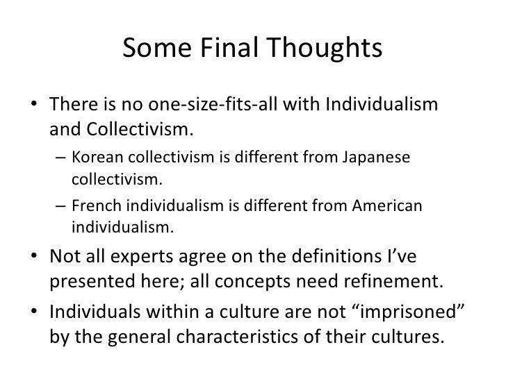 the collectivism versus individualism appeals cultural studies essay Triandis, h c (1989a) cross-cultural studies of individualism and collectivism essays in honor of paul e individualism, collectivism, and community. the collectivism versus individualism appeals cultural studies essay Triandis, h c (1989a) cross-cultural studies of individualism and collectivism essays in honor of paul e individualism, collectivism, and community.