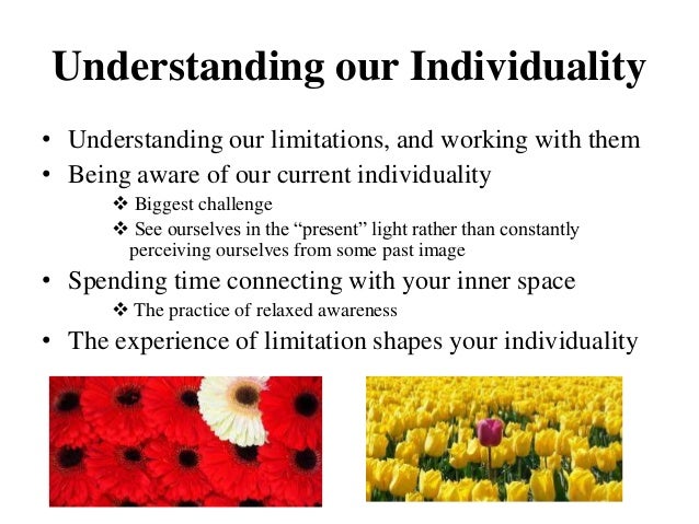definition essay about individuality