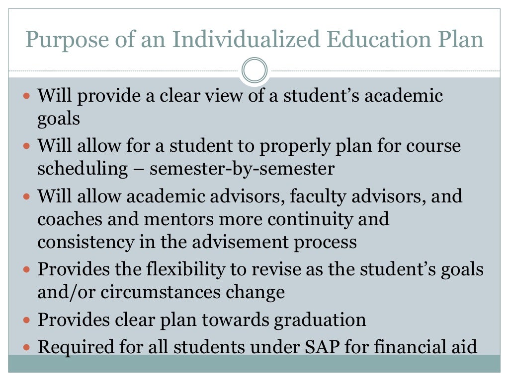 Individualized education plan in depth