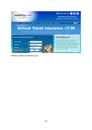 50 
Website usability test Multitrip.com 
 