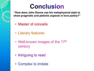 Use of conceits comparing a spiritual aspect to a concrete object