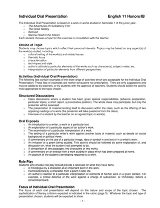 Individual oral presentation edited | PDF