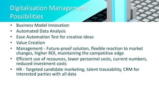 Digitalisation in Management | PPTX