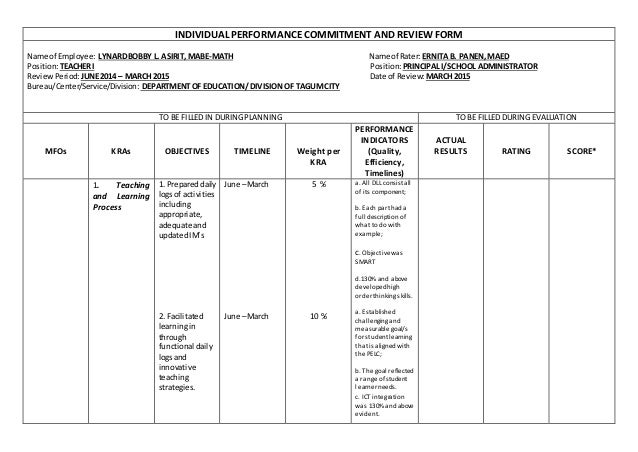 review forms for employees