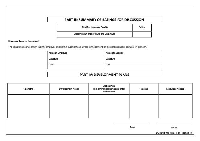 Individual Performance Mitment And Review Form Ipcrf