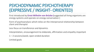 Individual Psychotherapies | PPT