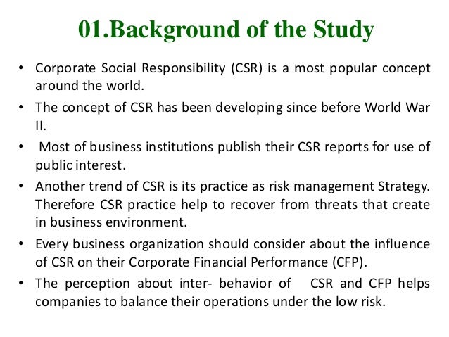 Research proposal on corporate social responsibility