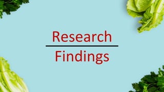 Research
Findings
 