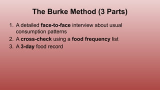 Burking Method INDIVIDUAL SURVEYS.pptx types of surveys | PPTX