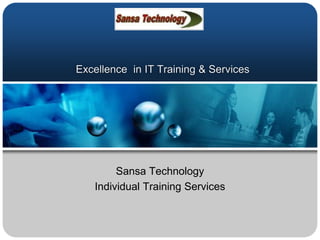 Excellence  in IT Training & Services Sansa Technology  Individual Training Services 