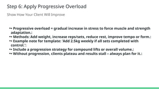 Progressive Programme Overview Personal Training Example Individual Workout plan Powerpoint..pptx