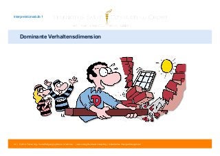 Interpretationsstufe 1 
Dominante Verhaltensdimension 
44 | © 2014 Tobias Illig - Vervielfältigung jeglicher Art verboten | www.strengths-based.consulting | Individuelles Change Management 
 