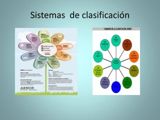 Sistemas de clasificación
 