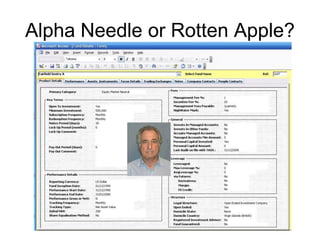 Alpha Needle or Rotten Apple?
 