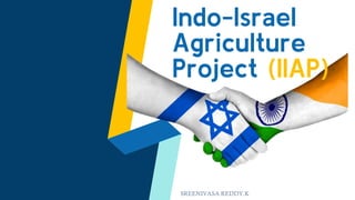 Indo-Israel
Agriculture
Project (IIAP)
SREENIVASA REDDY.K
 