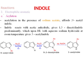 Indole, structure, properties, preparation and reactions.pptx