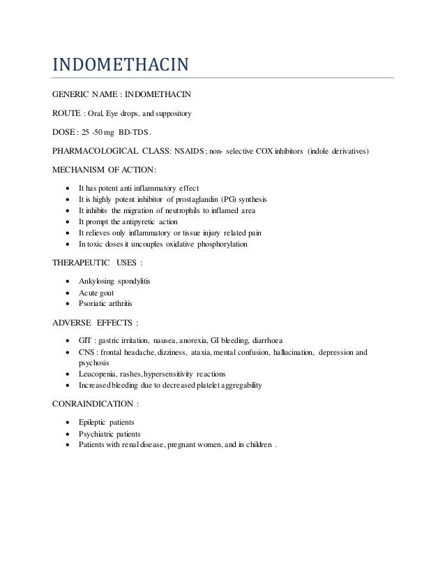 Cheap indocin 50mg