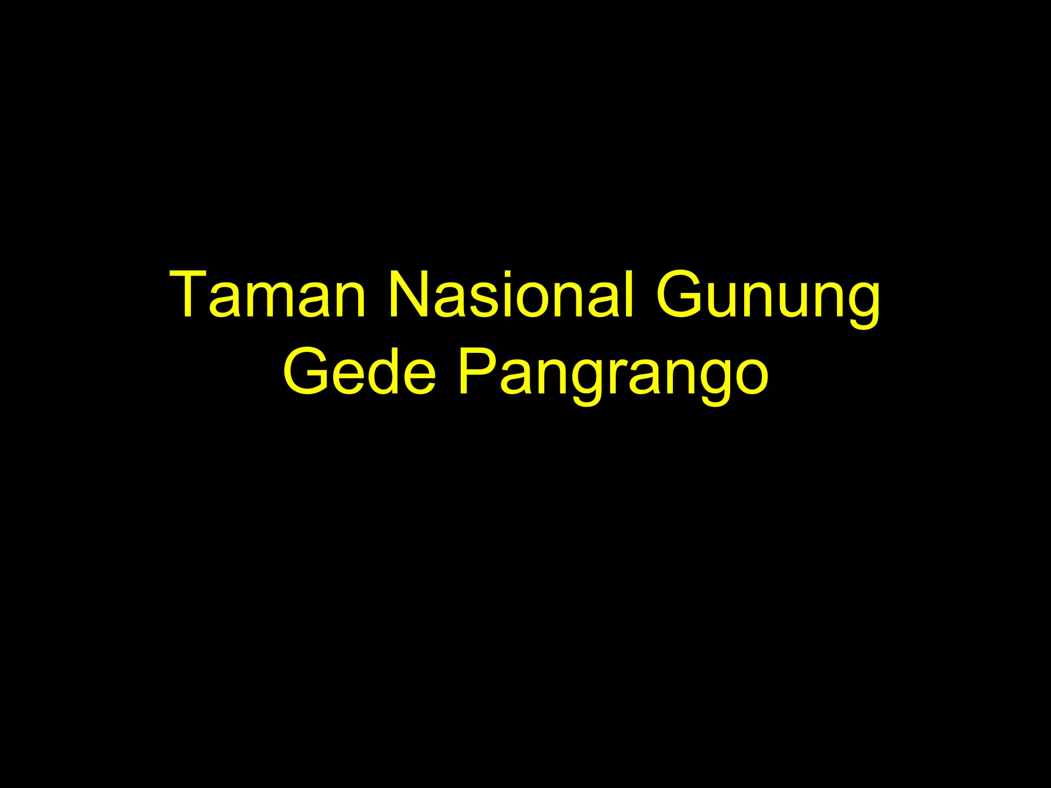 Taman Nasional Gunung Gede Pangrango