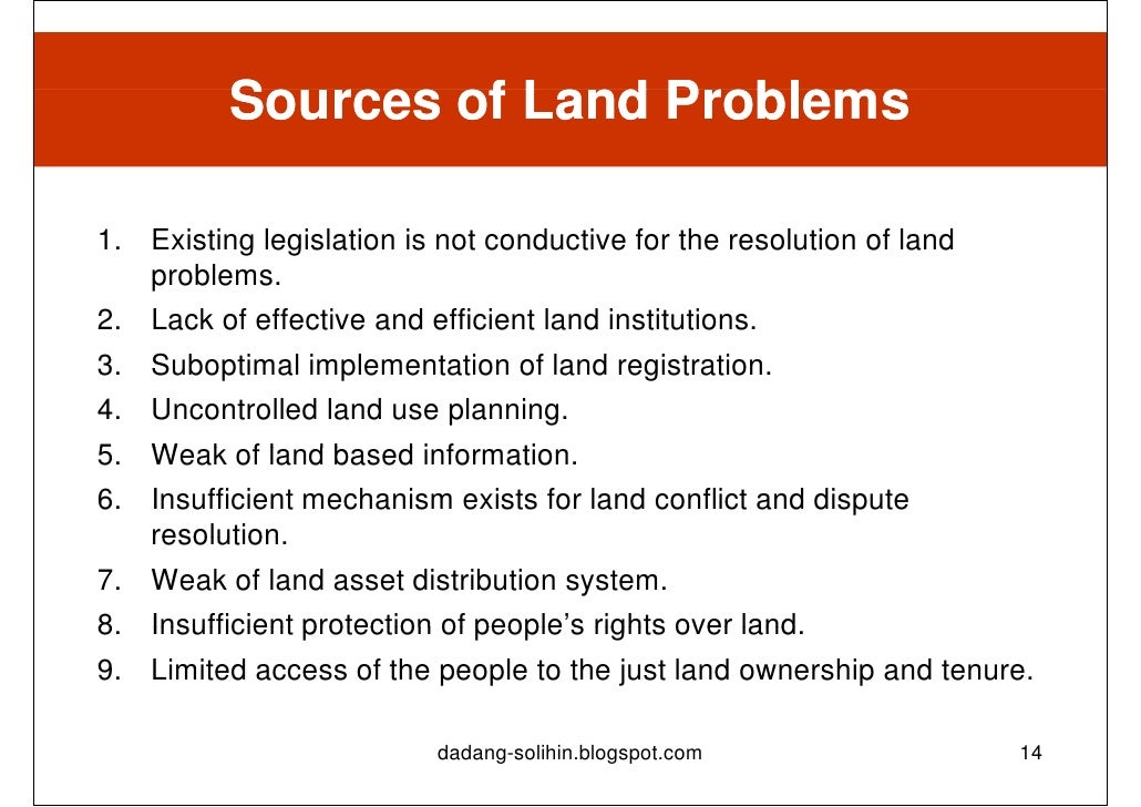 Indonesia National Land Policies Framework