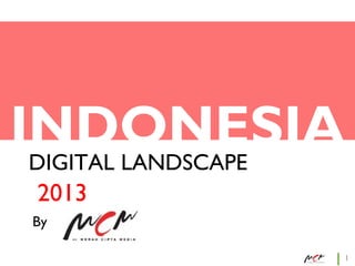 INDONESIA
DIGITAL LANDSCAPE
2013
By
1

 