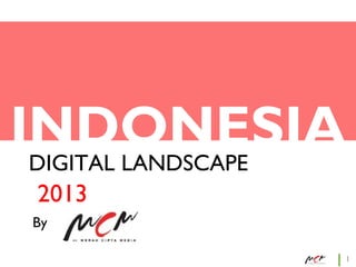INDONESIA
DIGITAL LANDSCAPE
2013
By
1

 