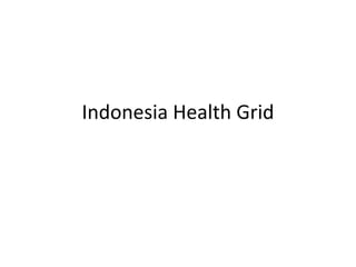 Indonesia Health Grid 