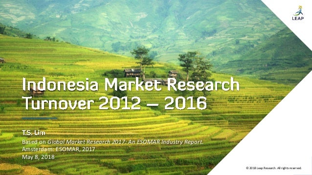 Indonesia Market Research Turnover 2012 – 2016