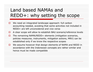 Indonesia NAMAs concept: Land-based Sector