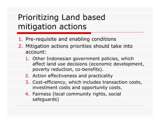 Indonesia NAMAs concept: Land-based Sector