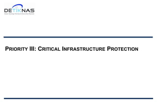 PRIORITY III: CRITICAL INFRASTRUCTURE PROTECTION
 