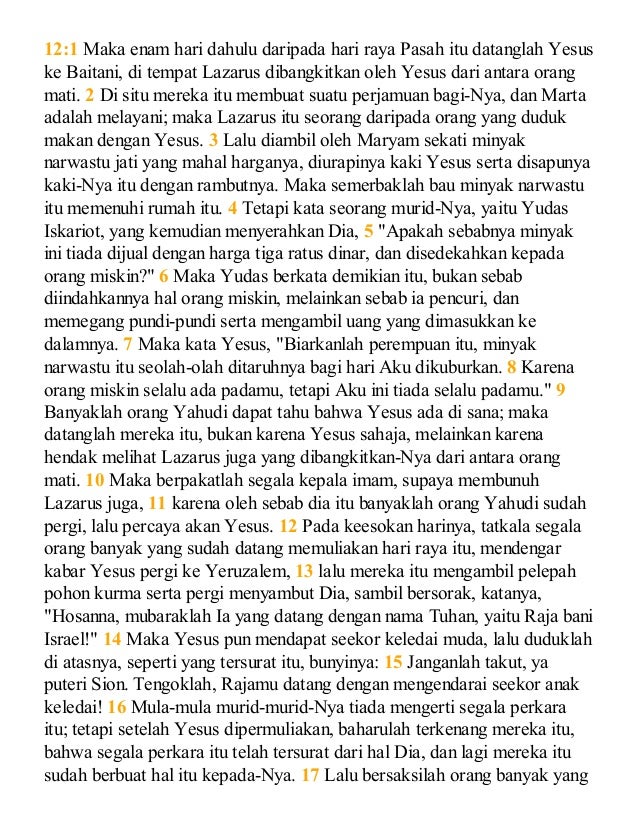 Indonesian bible gospel of john