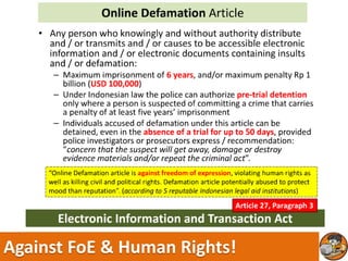 Against FoE & Human Rights!
 