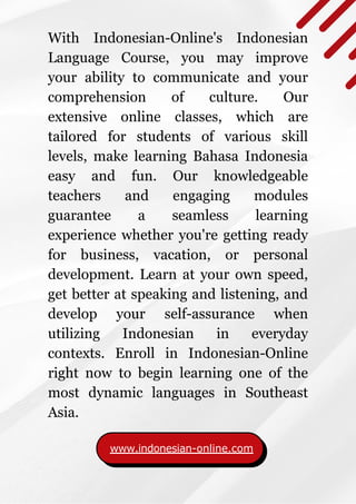 Indonesian Language Course . docx | DOCX