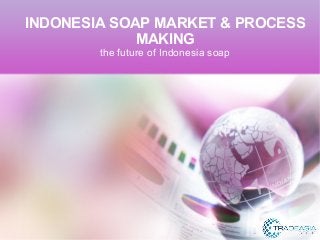 INDONESIA SOAP MARKET & PROCESS
MAKING
the future of Indonesia soap
 