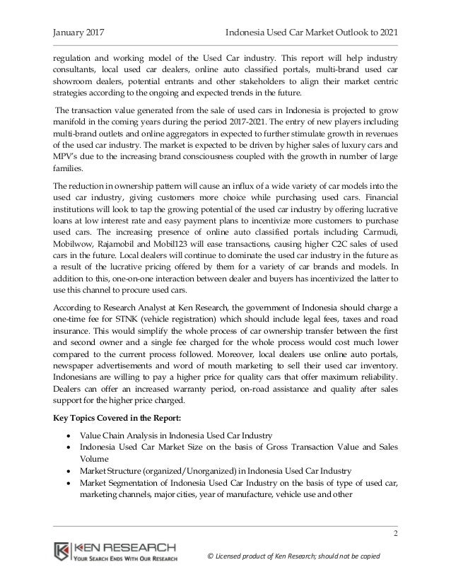 Reduction in Average Ownership of Cars Supported by Ease in Financing