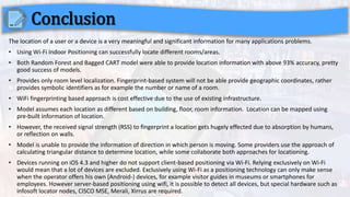 Indoor localization using wifi fingerprinting | PPTX