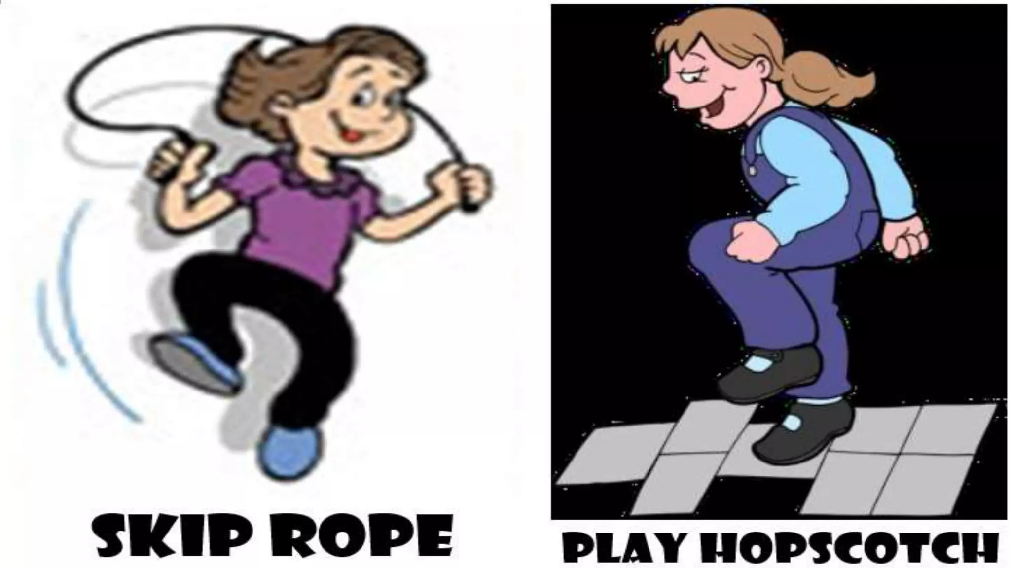 Indoor & outdoor activities flash cards | PPTX