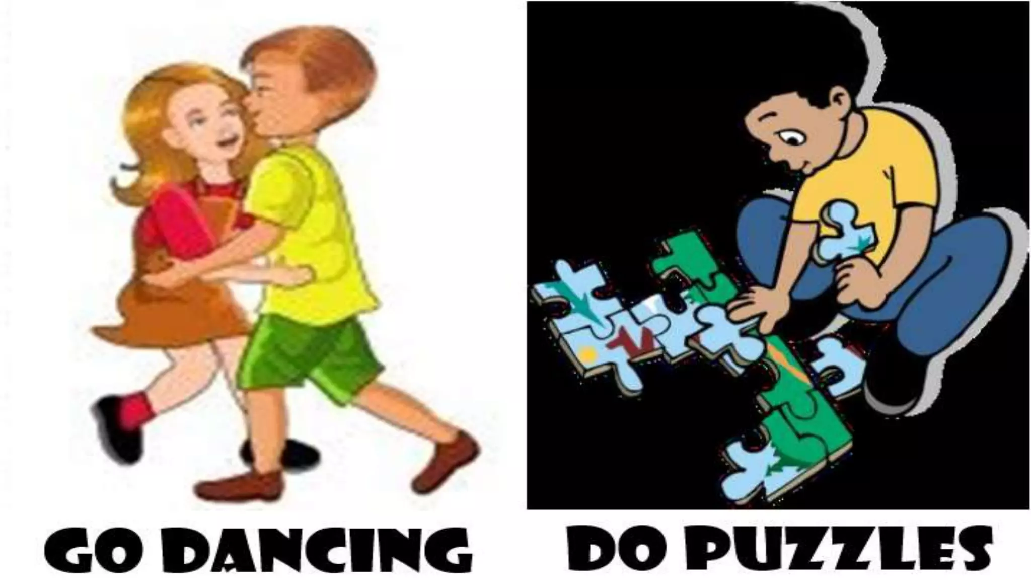 Indoor & outdoor activities flash cards | PPTX