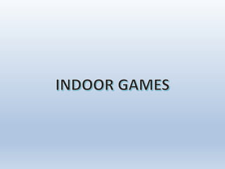 Indoor and outdoor games | PDF