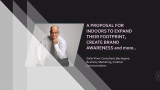 1
Zafar Khan: Consultant 360 degree.
Business, Marketing, Creative
Communication.
 