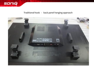 Traditional hook -back panel hanging approach  